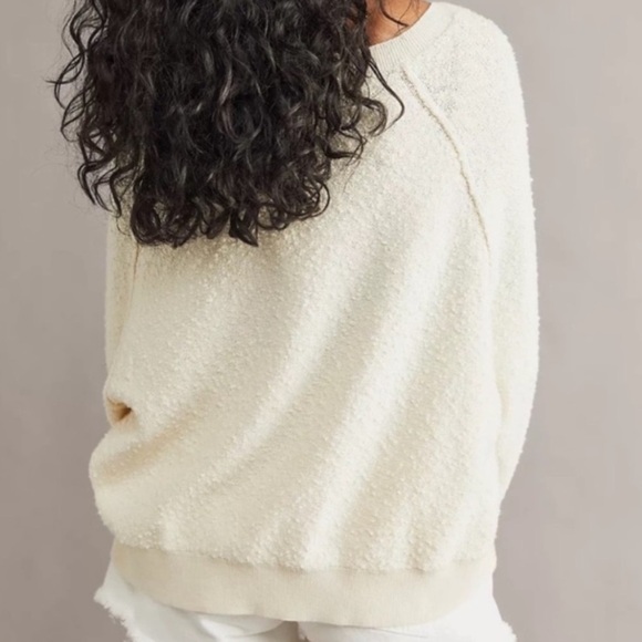 Free People "Found My Friend" Boucle Knit Sweater Pullover Women's Large - Picture 9 of 9